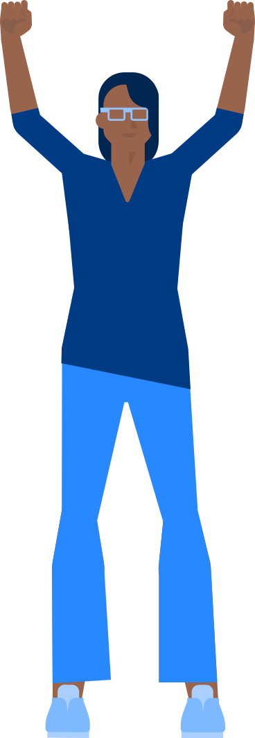 woman with hands up PNG, SVG
