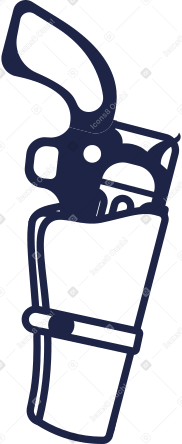 gun in cover line Illustration in PNG, SVG