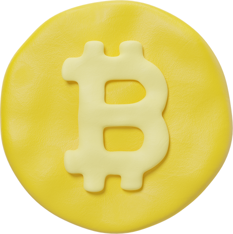 Yellow bitcoin icon Illustration in PNG, SVG