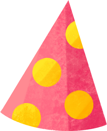 polka dot party hat PNG, SVG