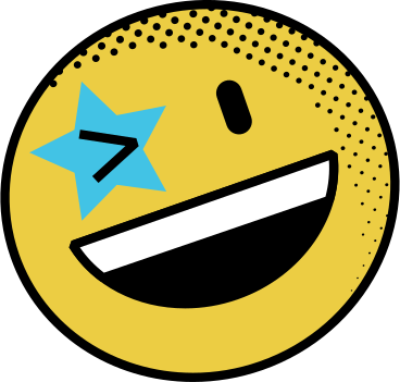 smiley face with star tatoo PNG, SVG