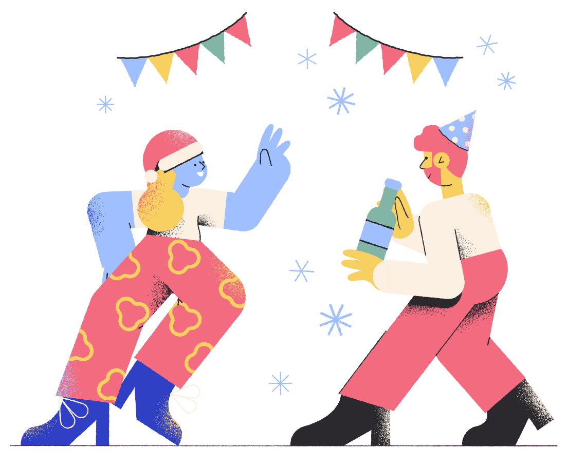 Christmas party Illustration in PNG, SVG