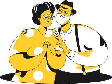 old gentleman and old lady PNG, SVG