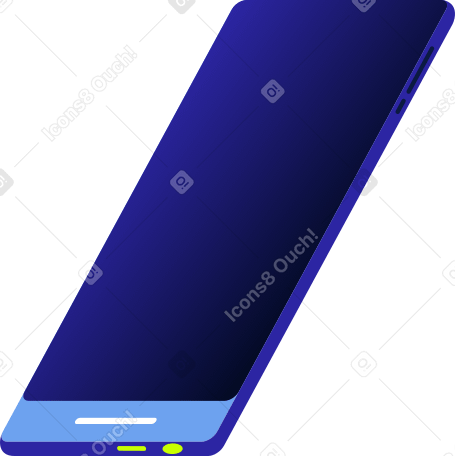 dark blue smartphone Illustration in PNG, SVG