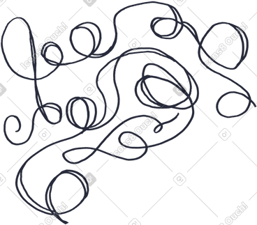 Black squiggly lines PNG, SVG