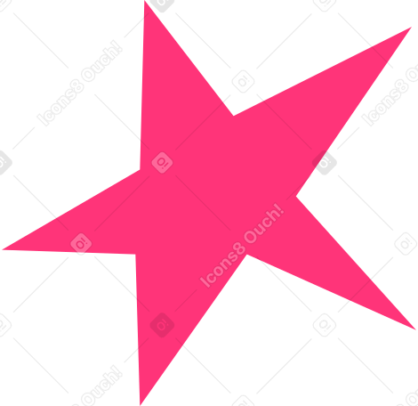 pink five pointed star Illustration in PNG, SVG