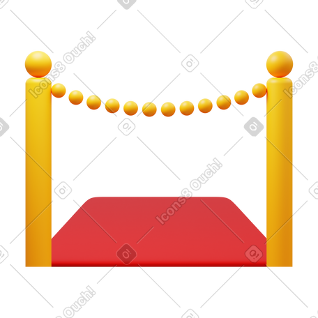 3D red carpet PNG, SVG