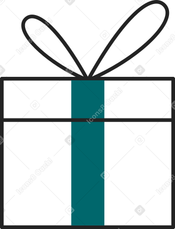 caixa de presente com arco PNG, SVG