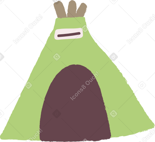 green tent PNG, SVG