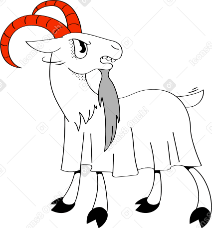 mountain goat Illustration in PNG, SVG