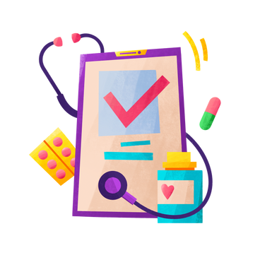 Phone with online medicine service, pills and stethoscope PNG, SVG
