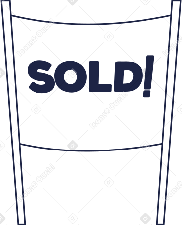 mortgage sign sold PNG, SVG