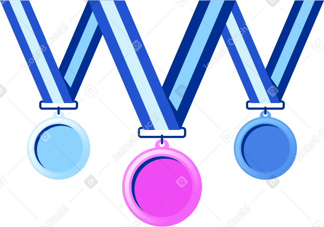 olympic medals Illustration in PNG, SVG