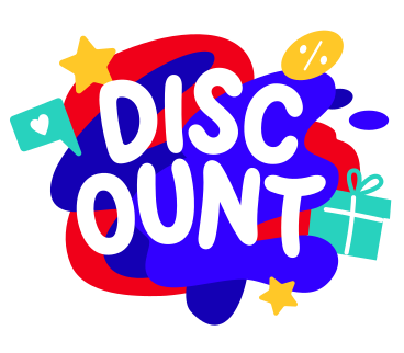 Discount lettering PNG, SVG