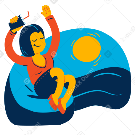 Vacation by the sea Illustration in PNG, SVG