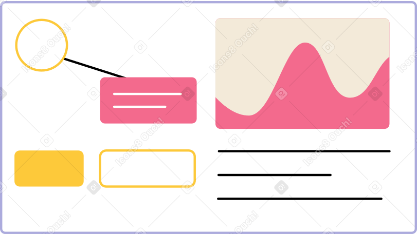 Informationstafel mit suche animierte Grafik in GIF, Lottie (JSON), AE