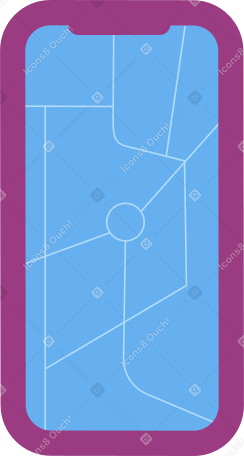 phone with map Illustration in PNG, SVG