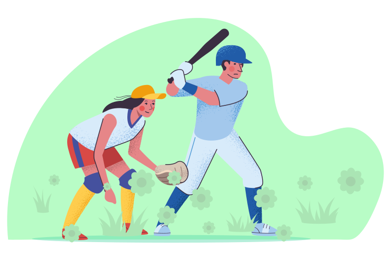 Playing baseball Clipart illustration in PNG, SVG