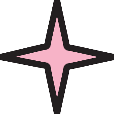 pink four pointed star animated illustration in GIF, Lottie (JSON), AE