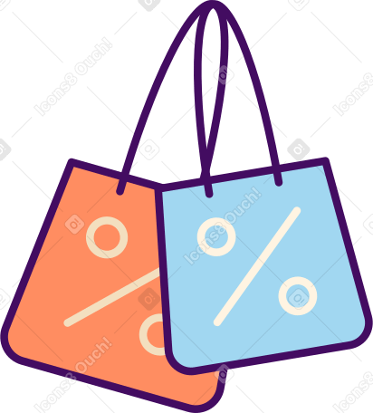 bags with discount PNG, SVG