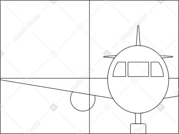 飛行機のある空港の窓 PNG、SVG