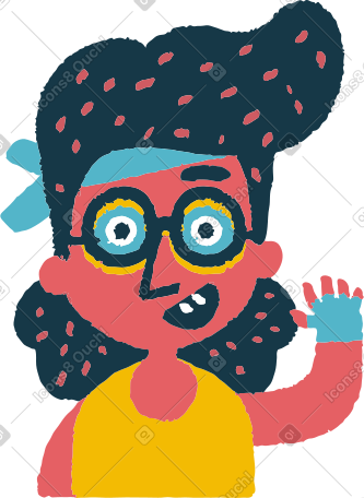 woman saying hi PNG, SVG