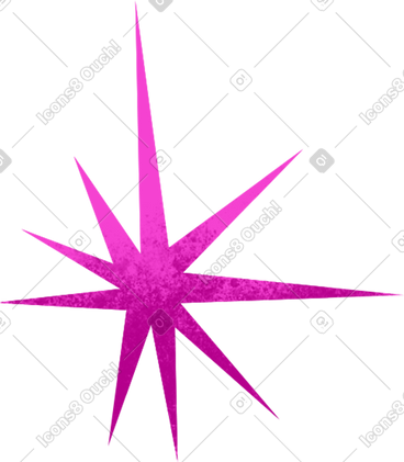 Pink decorative star PNG, SVG