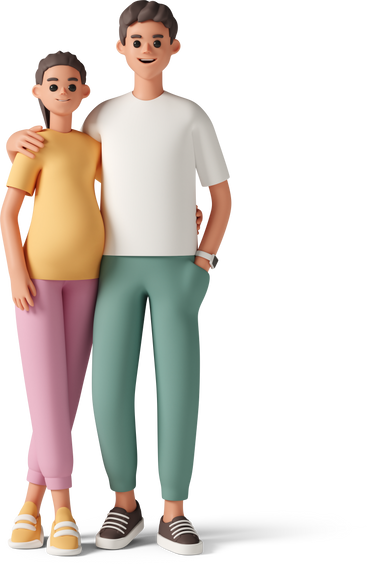 man and pregnant woman PNG, SVG