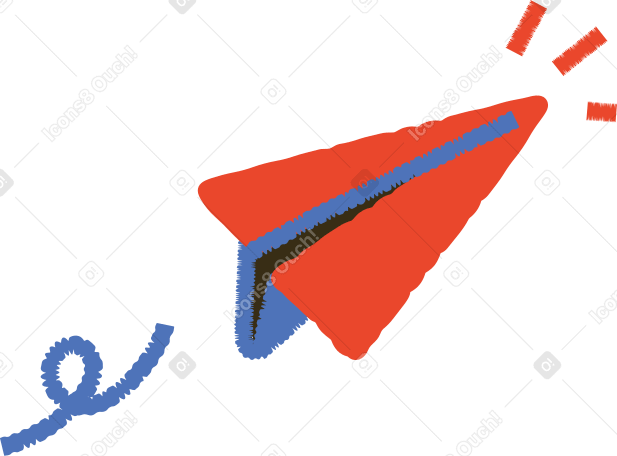 бумажный самолетик в PNG, SVG