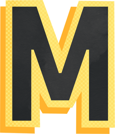 Collage capital letter m PNG, SVG