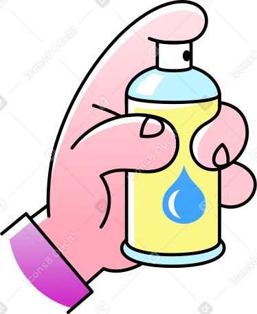 hand holding a spray can of paint PNG, SVG