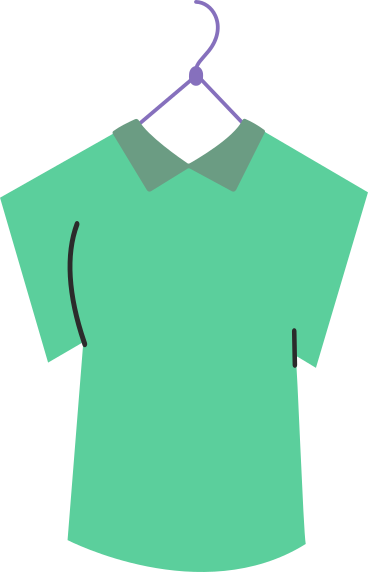 green polo t shirt on hanger PNG, SVG