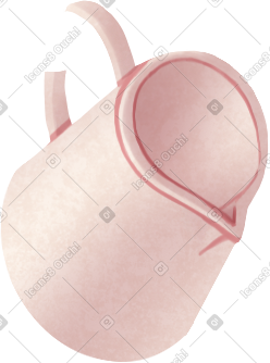 Pastel pink milk jug PNG, SVG