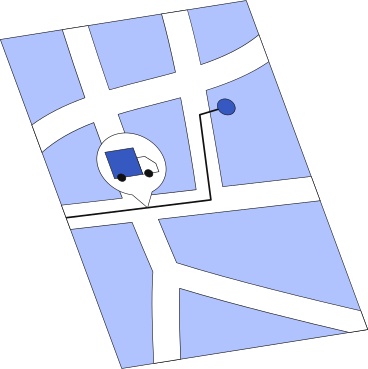 map with delivery route PNG, SVG