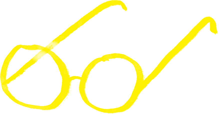 yellow round glasses Illustration in PNG, SVG
