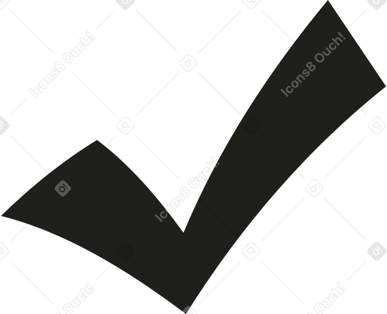black checkmark PNG, SVG
