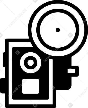 Retro camera Illustration in PNG, SVG