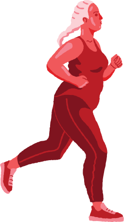 running woman Illustration in PNG, SVG