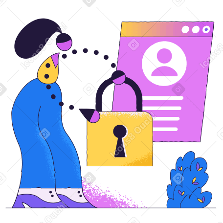 Confidentiality of information Illustration in PNG, SVG