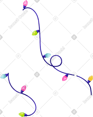 garland lights PNG, SVG