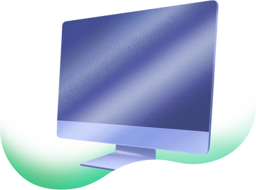 Monitor on green background PNG, SVG