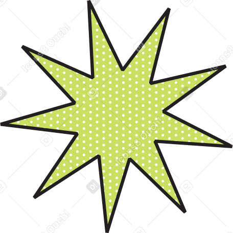 nine-pointed star Illustration in PNG, SVG