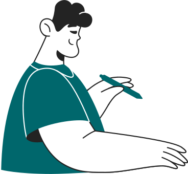 man holding a pencil PNG, SVG