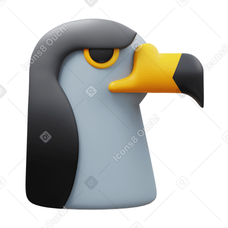 3D falcon Illustration in PNG, SVG
