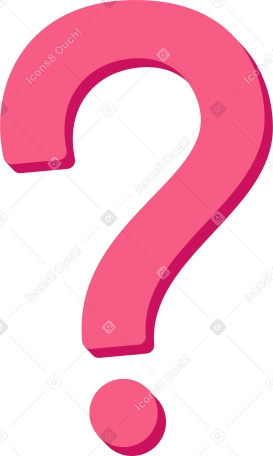 розовый вопросительный знак в PNG, SVG