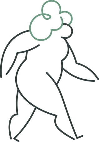 grandmother walking Illustration in PNG, SVG