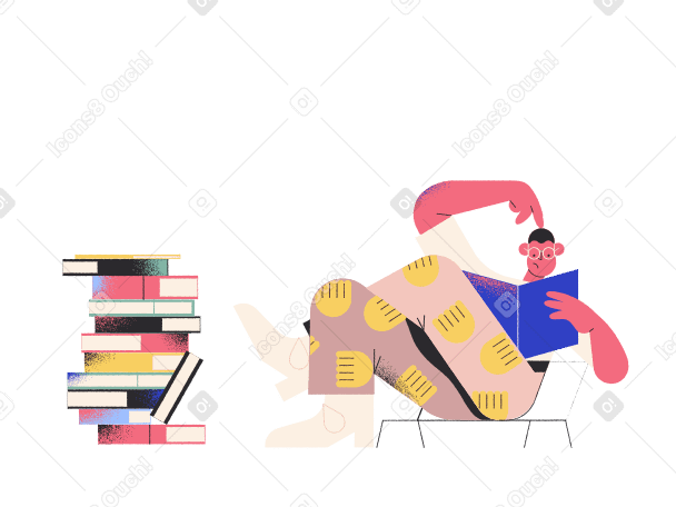 Reading books PNG, SVG