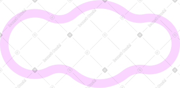 Pink outline cloud PNG, SVG