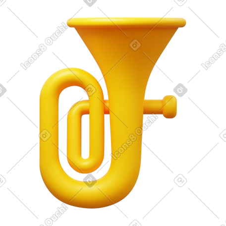 3D tuba PNG, SVG