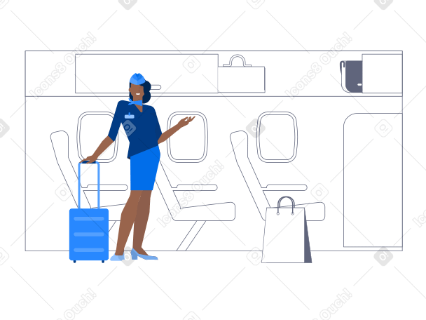 Welcome To Air Travel Illustration in PNG, SVG